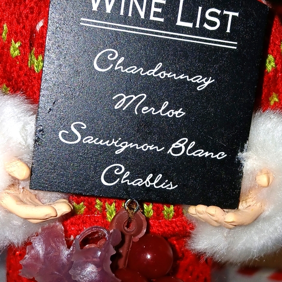 KAREN DIDION COLLECTION "WINE LIST ELF" WITH GRAPES (RETIRED) CHRISTMAS DECOR - Picture 10 of 11